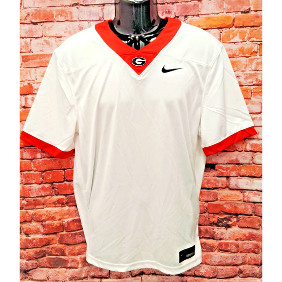 Georgia Bulldogs Jersey Men's Medium White Nike Dri-Fit NCAA Football Sports - Picture 1 of 8